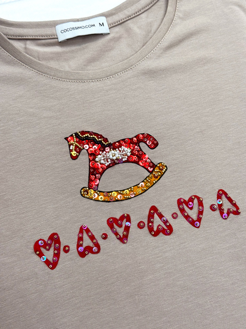 Футболка коник бежевая