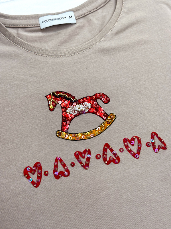 Футболка коник бежевая