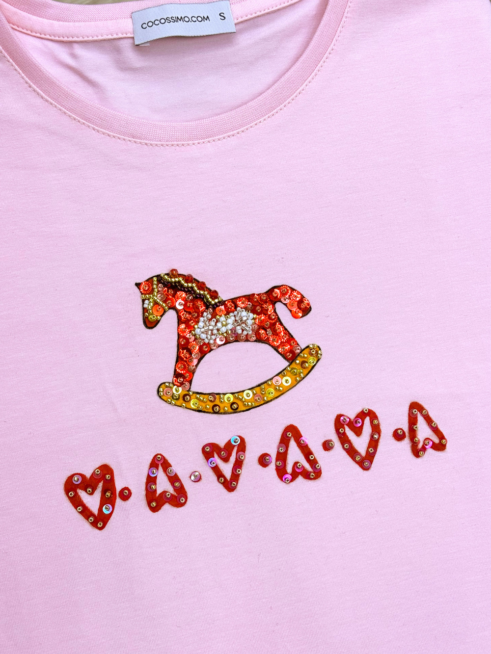 Футболка коник розовая