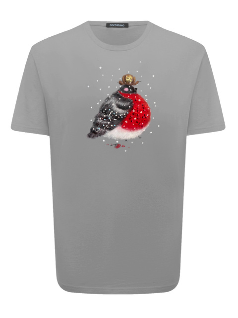 Футболка снегирь