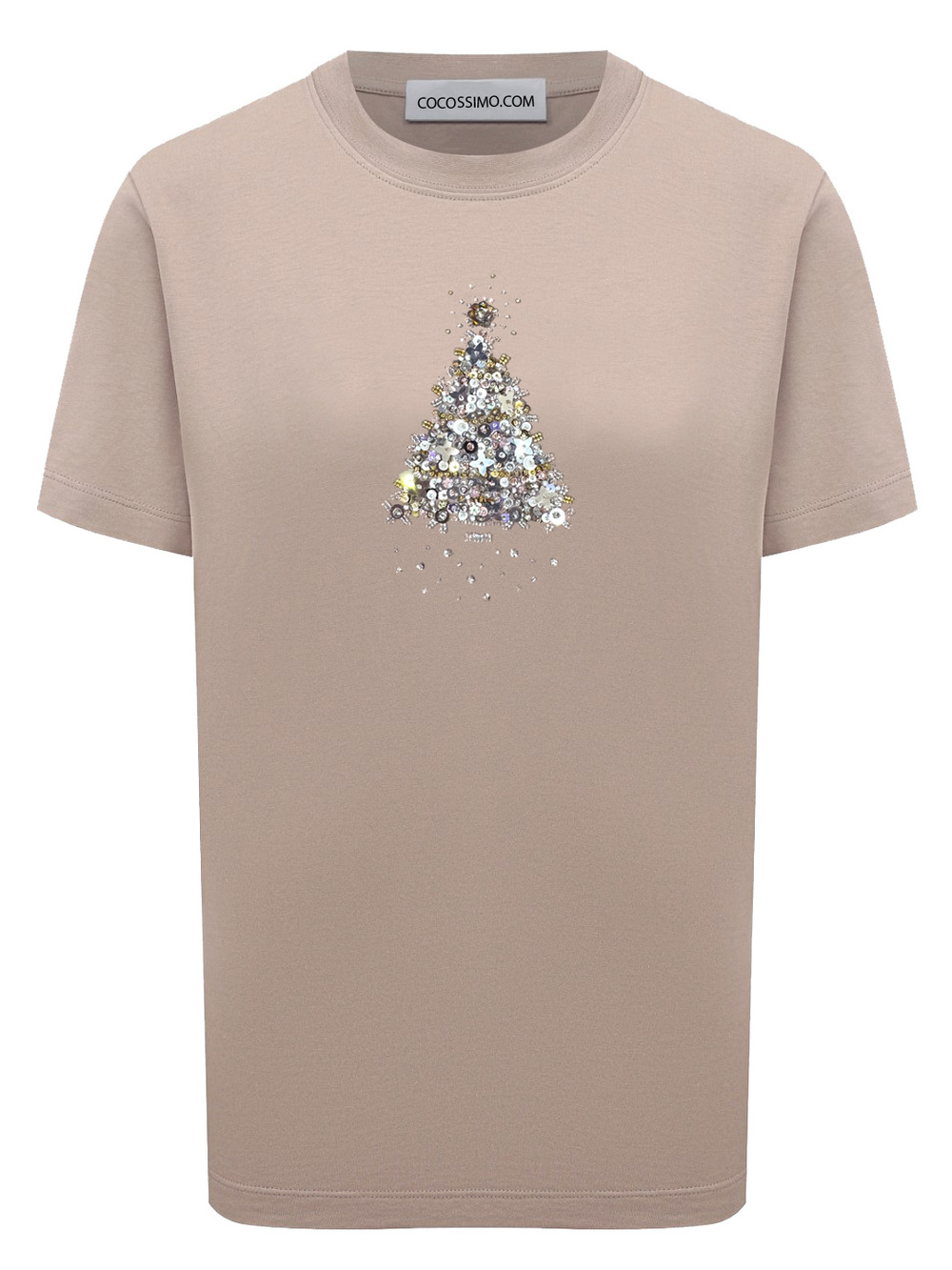 Футболка с елочкой какао
