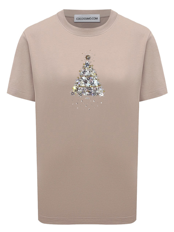 Футболка с елочкой какао