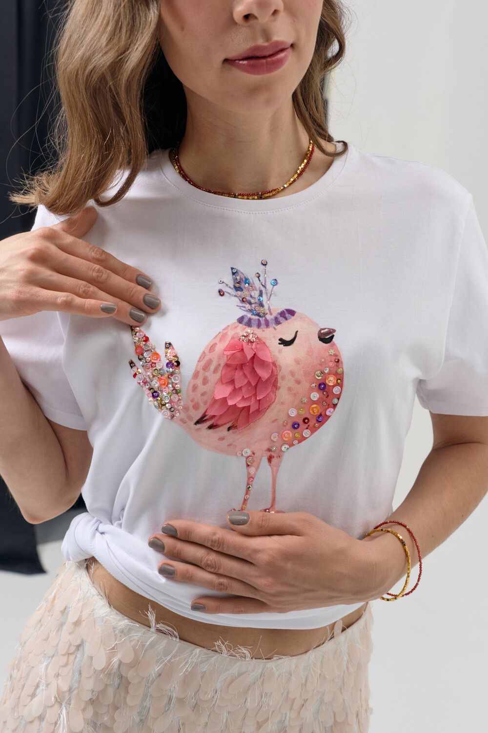 Футболка кокетка