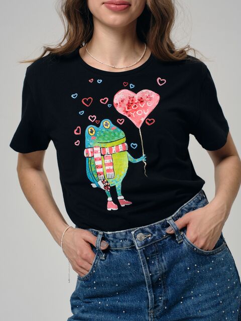 Футболка влюблённый жабёнок