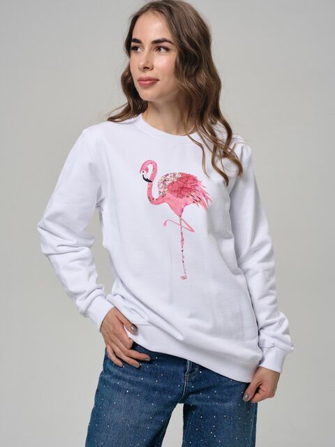 Свитшот с фламинго
