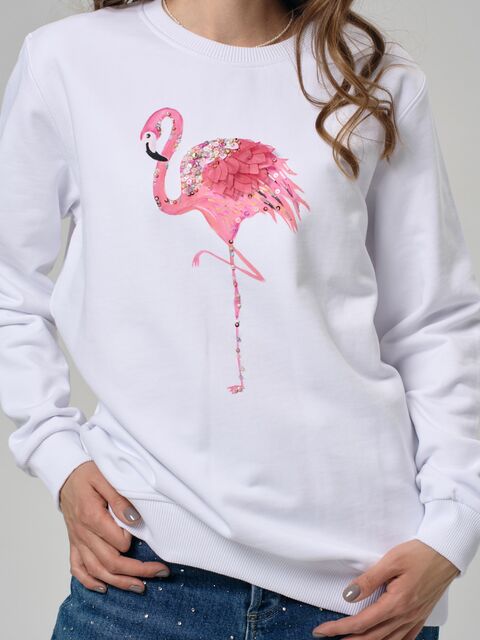 Свитшот с фламинго