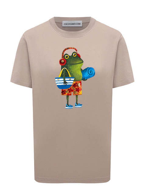 Футболка бежевая Пляжный жабёнок