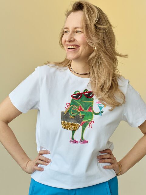 Футболка жабенция на отдыхе