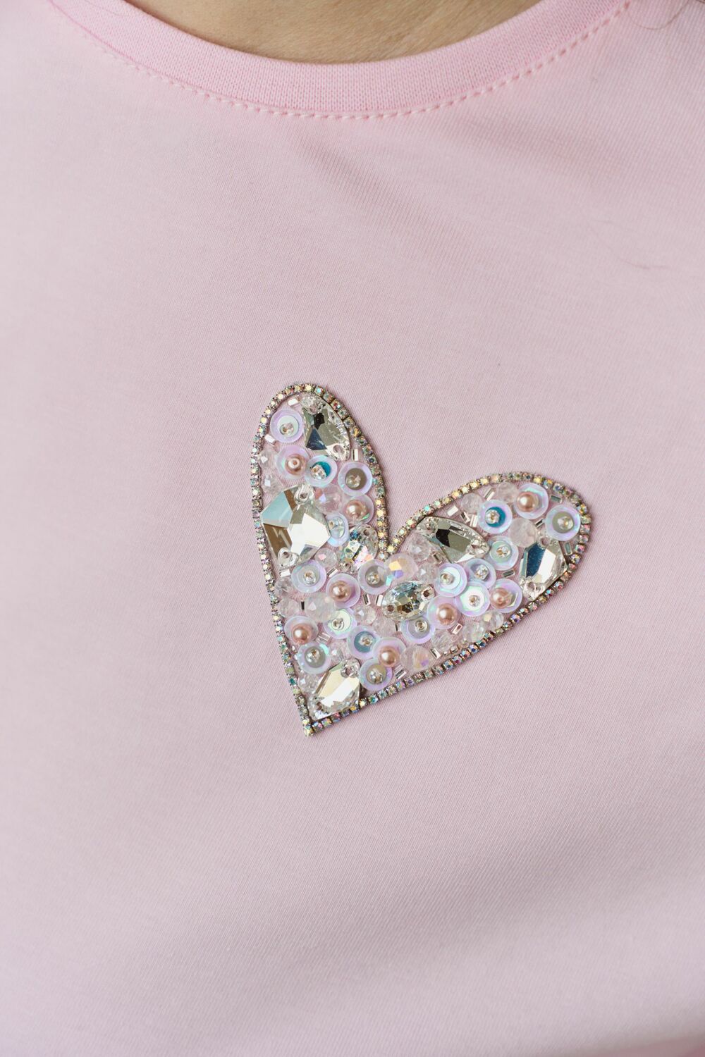 Футболка розовая с сердцем