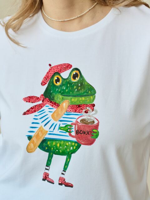 Футболка жабенок с багетом