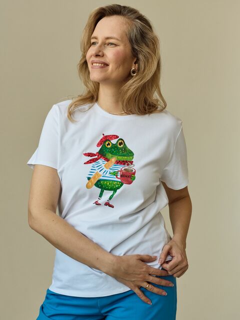 Футболка жабенок с багетом