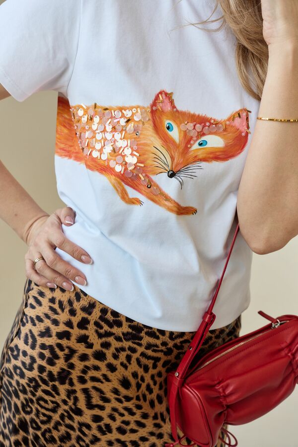 Футболка с лисой