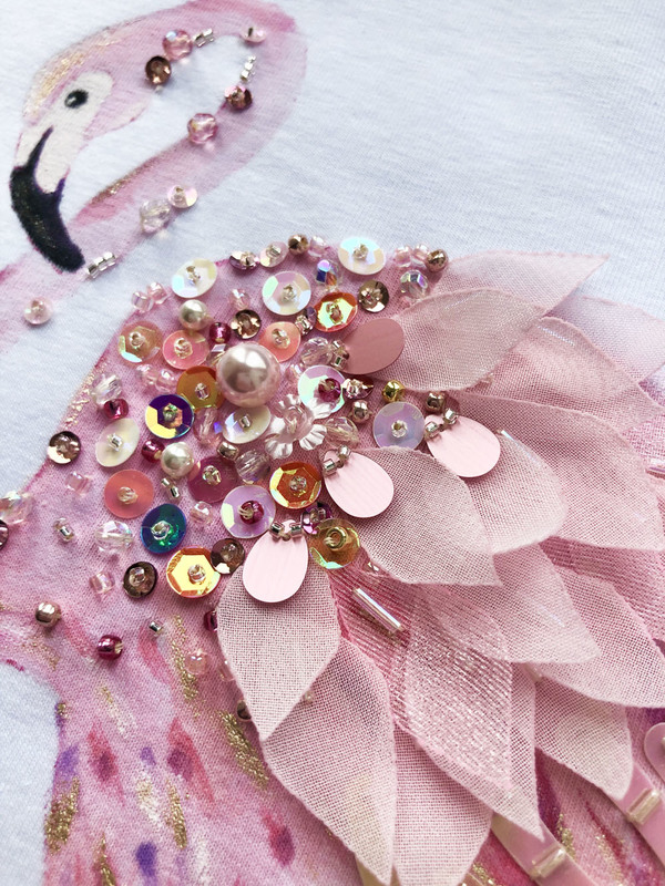 Футболка фламинго