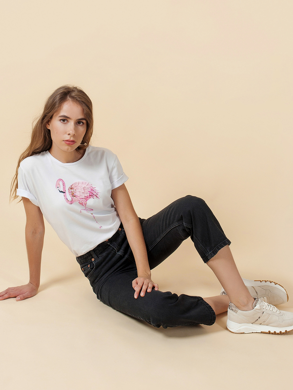 Футболка фламинго