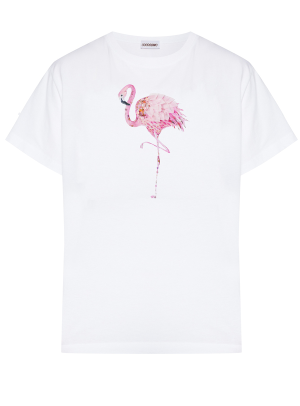 Футболка фламинго