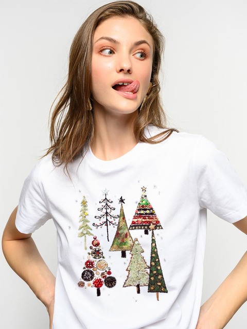 Футболка елки новогодние