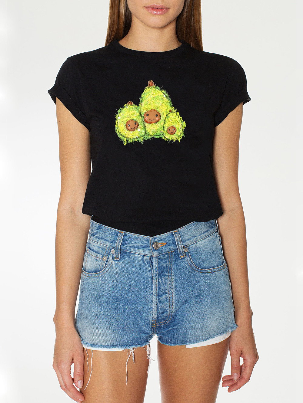 Футболка с авокадо черная